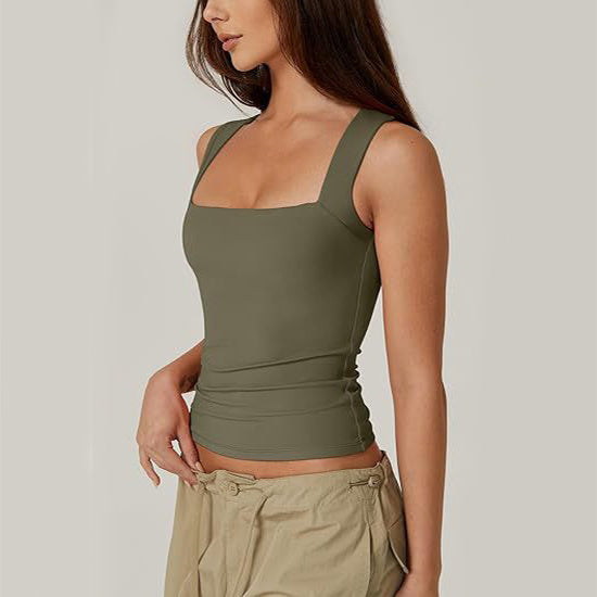 Vanessa Square-neck Slim Tank