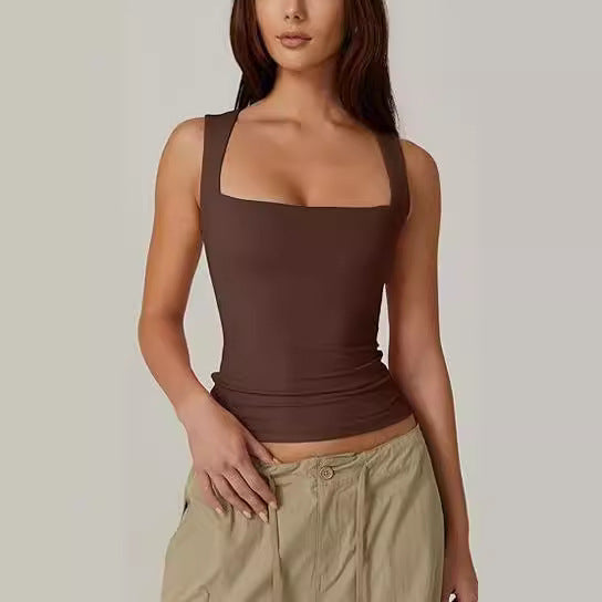 Vanessa Square-neck Slim Tank